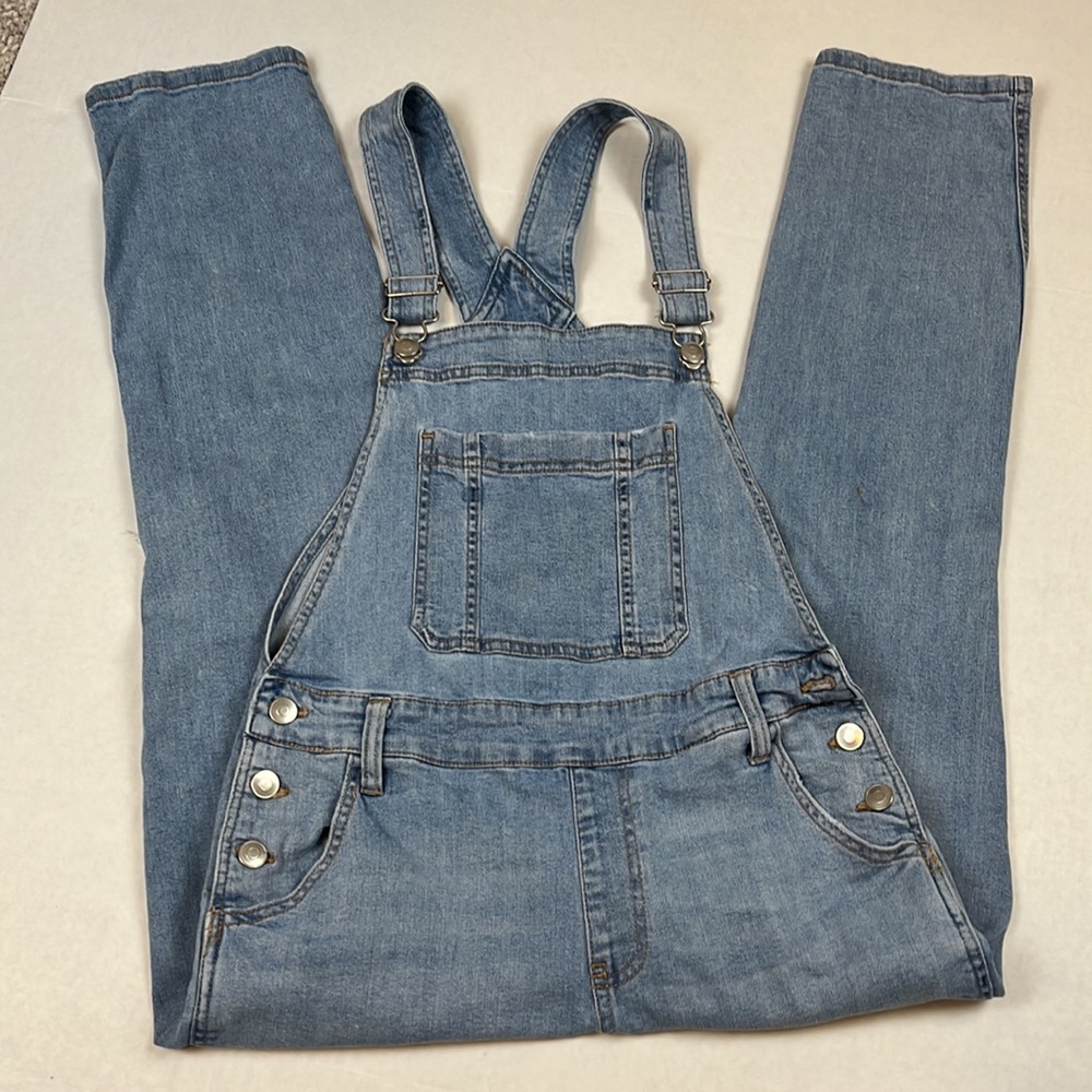Celebrity Pink Destroyed Denim Overalls- Size Small